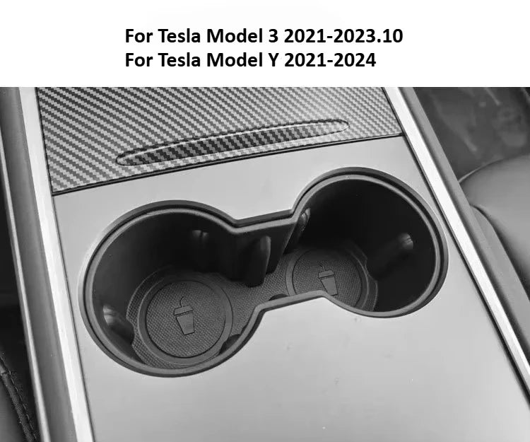 Central Control Cup Holder for New Tesla Model Y 3+ TPE Double Water Cup Storage Stand  for Model3 Car Interior Accessories 2024