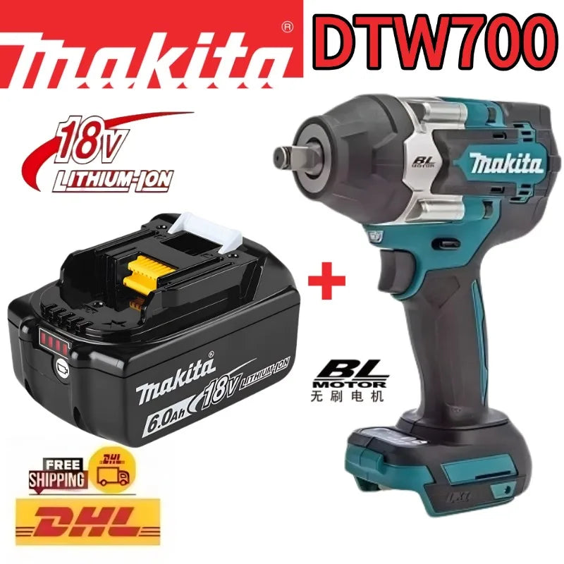 Original Makita DTW700 18V Brushless Impact Wrench Bare Unit 1/2" Square Drive Cordless Lithium Ion Tool Repair, Screwdrive