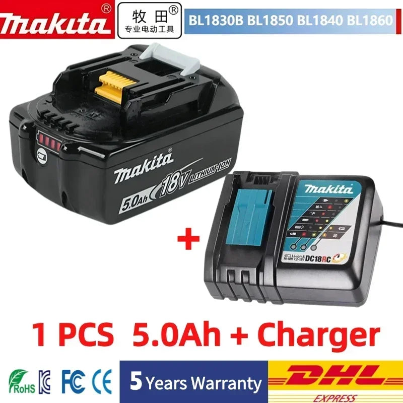 Makita Latest Upgraded BL1860 Rechargeable Battery 18V 6Ah Lithium for Makita 18V Battery BL1840 BL1850 BL1830 BL1860B LXT 400