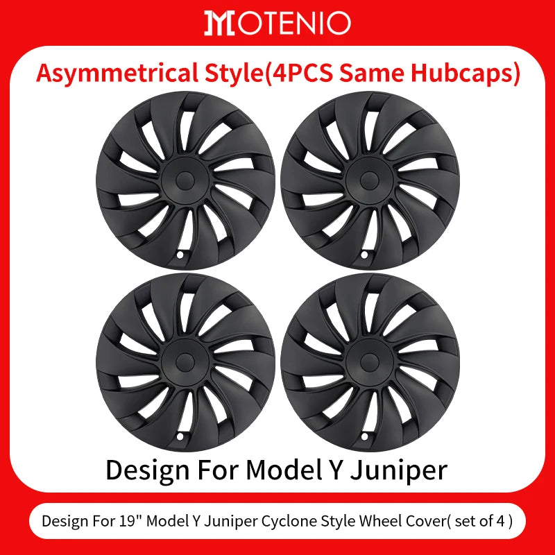 4PCS For New Tesla Model Y Juniper 2025 19 Inch Wheel Cover Performance Replacement Wheel Hub Cap Full Rim Cover Accessories