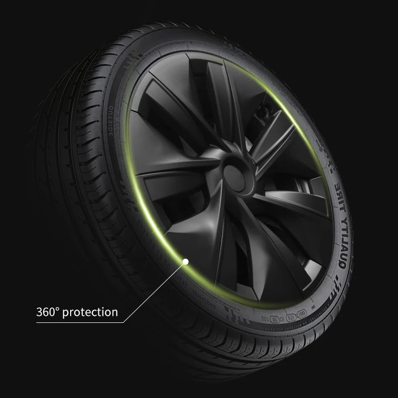 4PCS for Tesla Model Y 2020-2024 Vehicle Full Coverage Gemini Wheel Cover Placement Hubcap 19 Inch Automobile Accessories