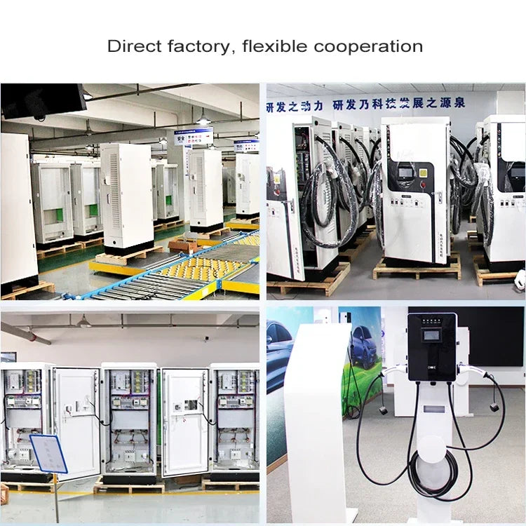 40kW Dual-Gun DC Fast EV Charger with CCS & CHAdeMO Ports, Touchscreen Control, RFID Access,Electric Charging Station Commercial