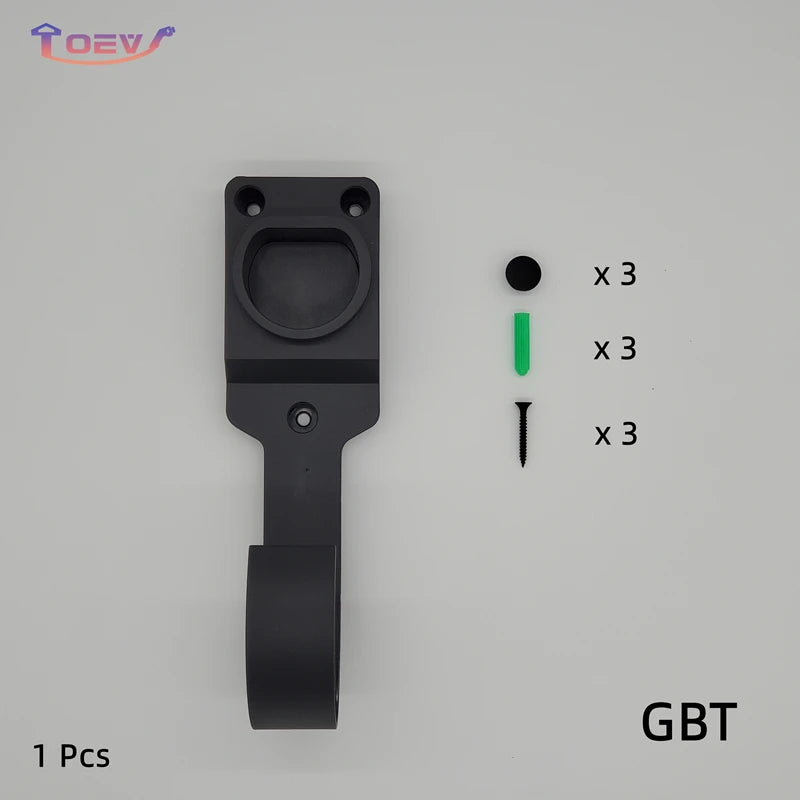 Type 2 Type 1 GBT EV Charger Cables Strong Holder Electric Car Charger Holder ABS Cable Holder Wall Bracket with Screws