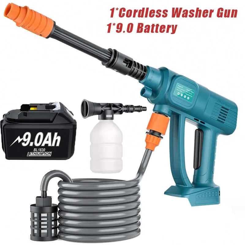 Synxiter Cordless High Pressure Washer For Makita 18V Battery 6 IN 1 Electric Water Spray Gun Home Garden Cleaning Power Tool