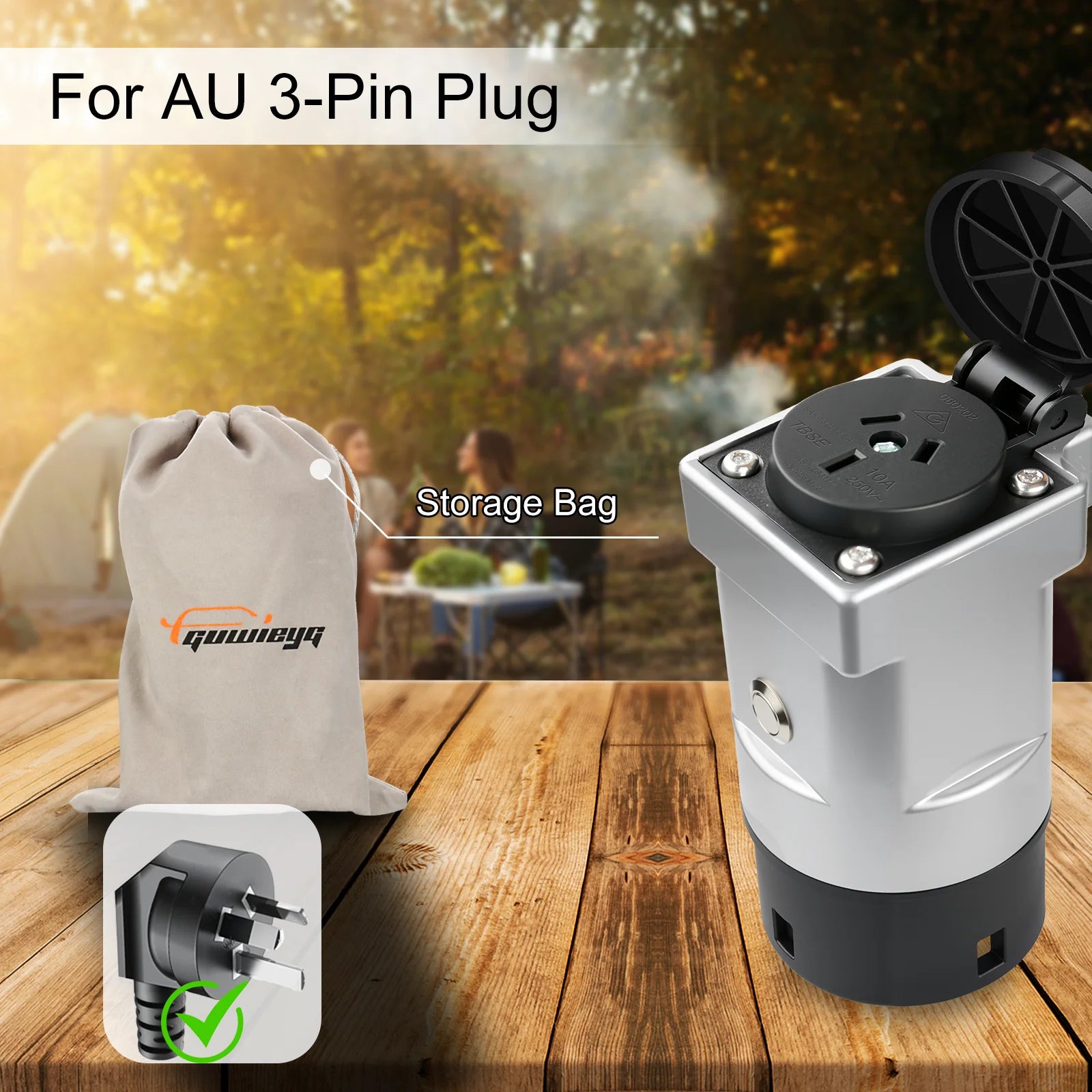 GUWIEYG V2L Discharger AU Plug For Type2 Car Discharger EV Cable Adapter Support MG BYD SAMRT ZEEKR Vehicle to Load Type 2