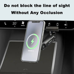 Mobile Phone Holder Extension Arm For Tesla Model 3 2017-2022 Y 2020-2023 Wireless 15W Car Magnetic Wireless Charger