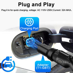 Type1 to GBT EV Charging Adapter Electric 32A Max 110V-250V Vehicle Charging Convertor for Car Charger Charging Adapter