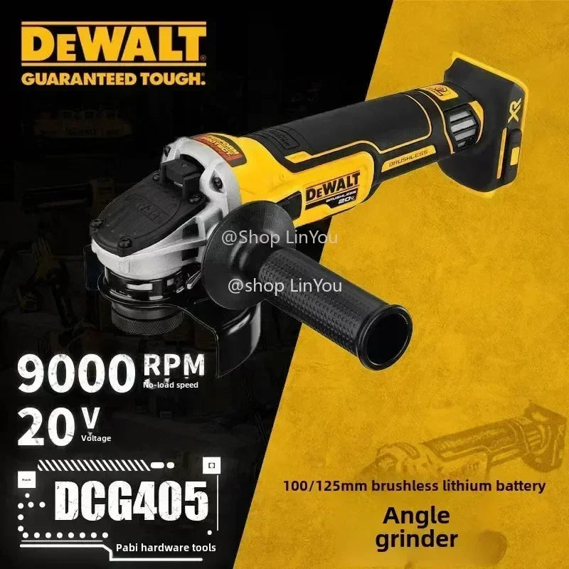 DEWALT DCG405 125mm flat head angle grinder bare machine tool cutting machine brushless 18V lithium battery tools（NO battery）