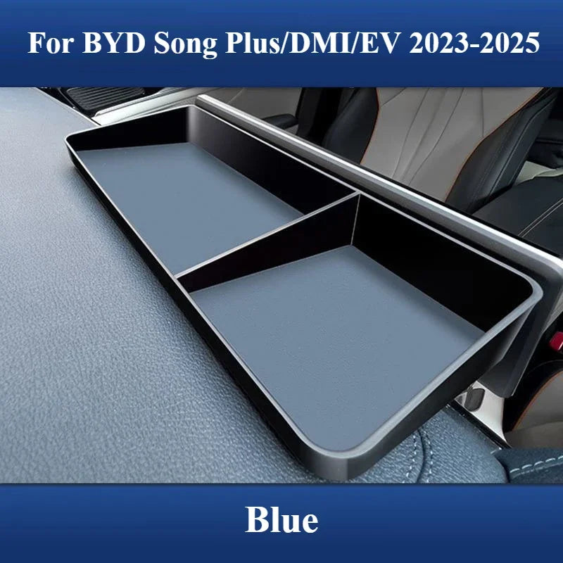 For BYD Song Plus DMi EV 2022-2025 Instrument Panel Storage Box Navigation Screen Back Storage Tray Car Organizer Accessories