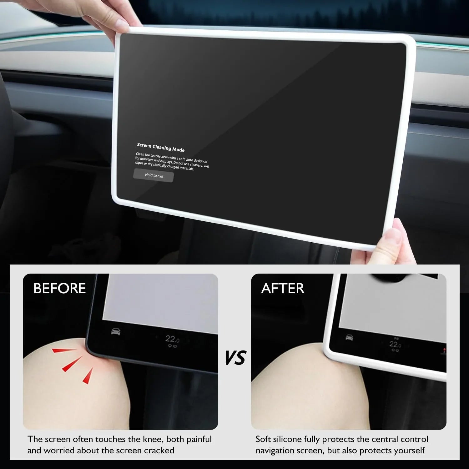 Tesla Model Y Juniper 2025 Center Console Wireless Charging Pad & Mirror Protector - kingpowerauto