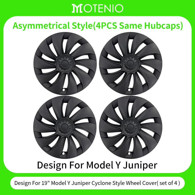 4PCS For New Tesla Model Y Juniper 2025 19 Inch Wheel Cover Performance Replacement Wheel Hub Cap Full Rim Cover Accessories