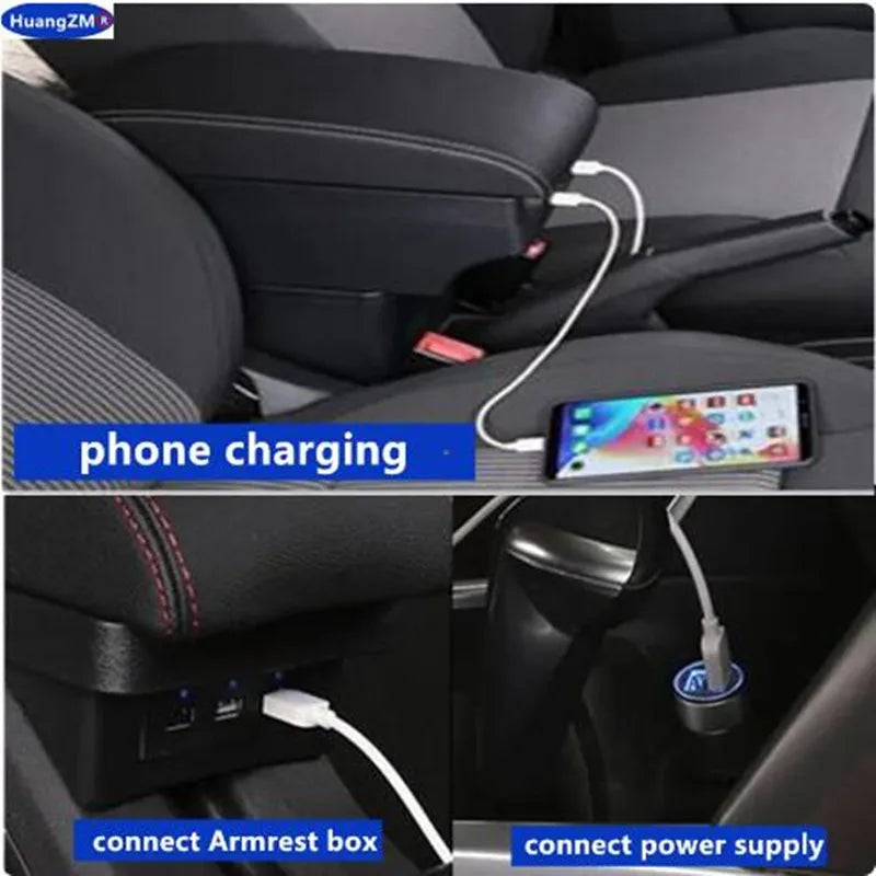 For Peugeot 2008 Armrest box For Peugeot 208 2019-2024 Car Armrest Storage box Dedicated Retrofit parts Interior Car Accessories