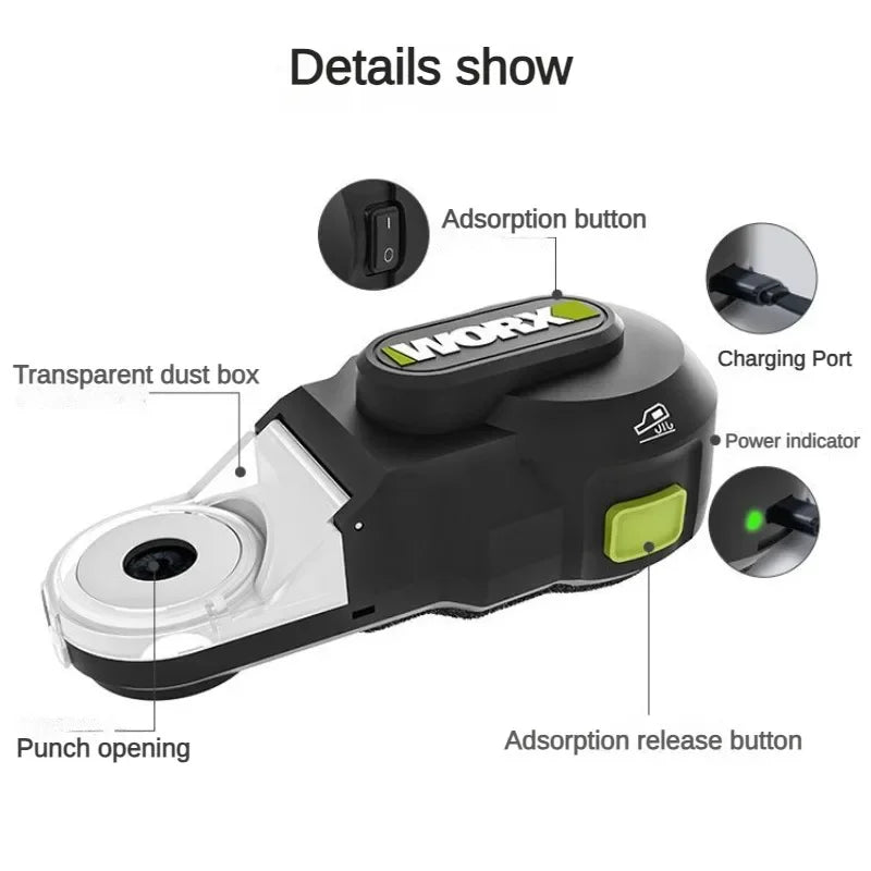 WORX Powerful Cleaner Dust Collect WA1602 13Kg Suction 35ml Visual Dust Box Type C Univeral Electric Drill Hammer Vacuum Cleaner