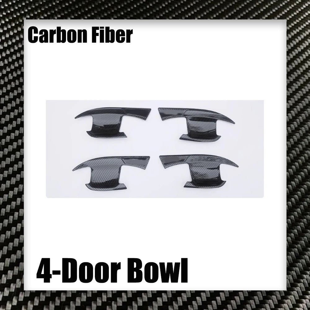 Car Door Handle Cover for BYD Song Plus SA3 Seal U Sealion 6 DM-i EV 2021~2025 2022 Carbon Fiber Chrome Trim Scratch Accessories