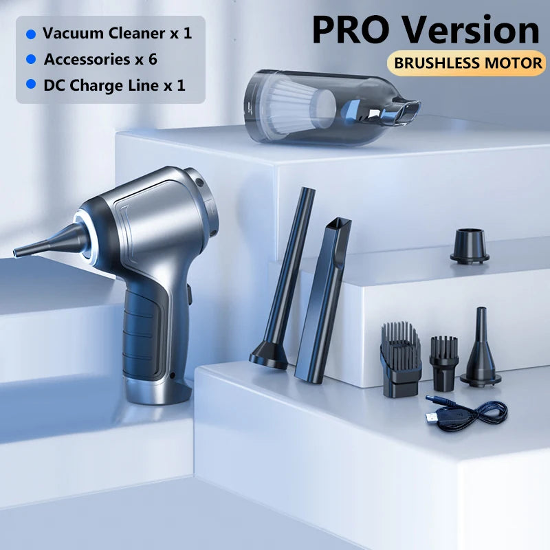 Wireless Car Vacuum Cleaner Strong Cordless Cleaner Suction Handheld Auto Vacuum Home&Car Dual Use Mini VacuumCleaner Appliance
