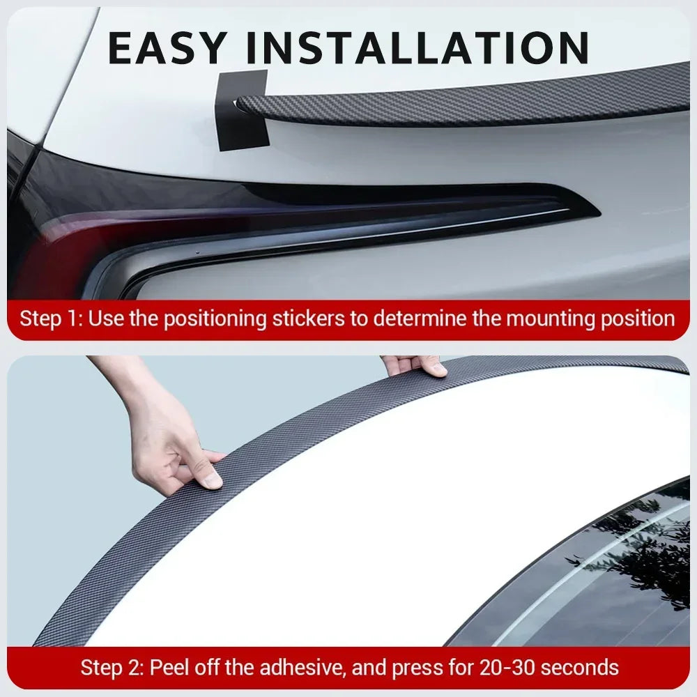 XVIP Real Carbon Fiber Spoiler For Tesla ModeY 2021-24 Model3 2017-23 Highland 2024 Trunk Wing Original Car Spoiler Accessories
