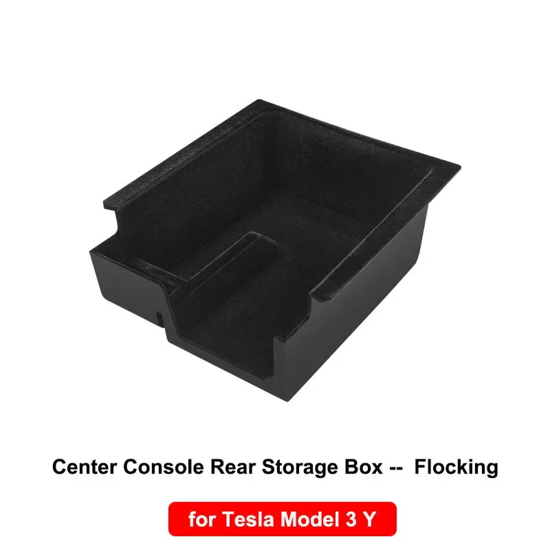 Car Storage Box For Tesla Model Y 3 Center Console Trays Armrest Hidden Box Bins Cup Holder Organizer Auto Interior Accessories