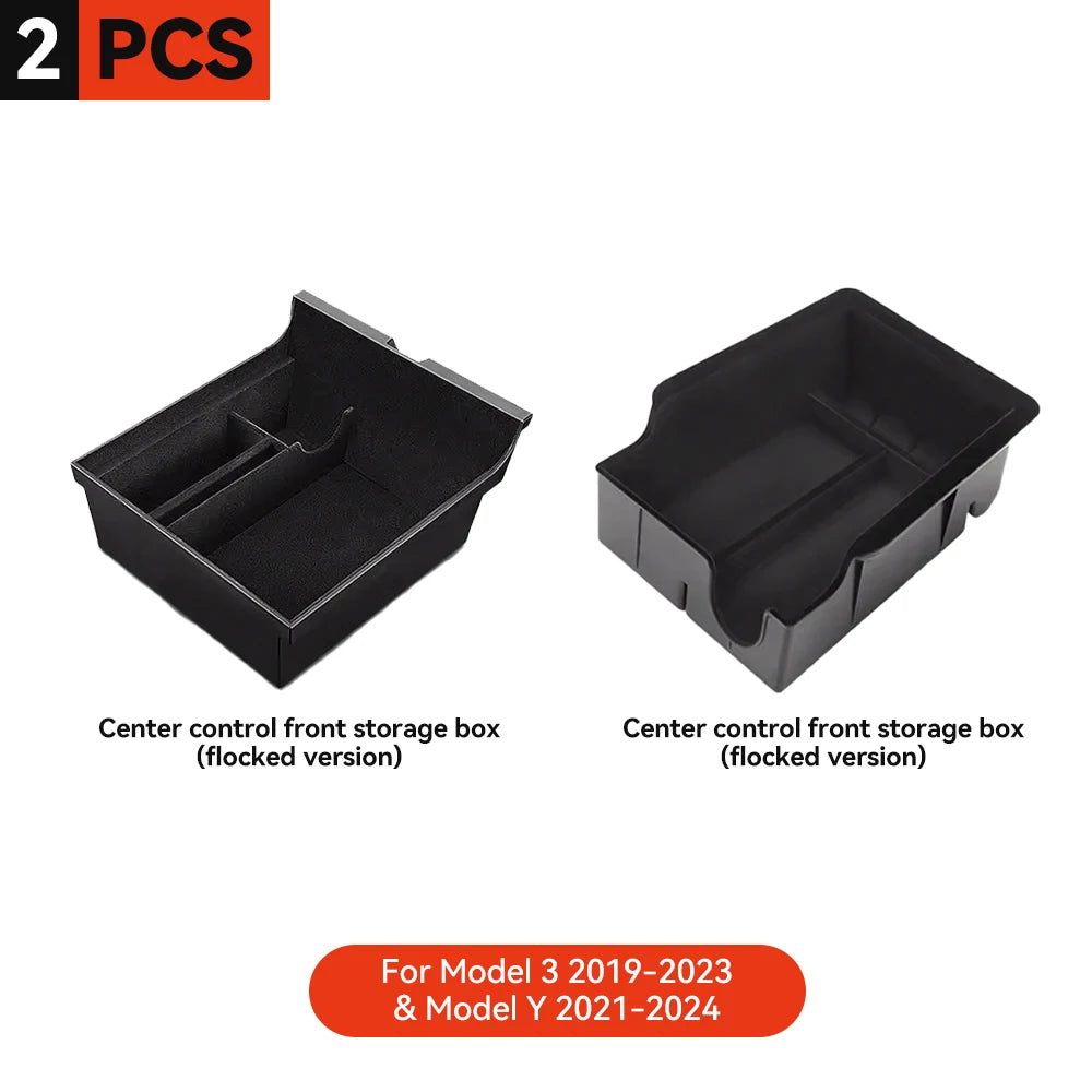 YZ For Tesla Model 3 Y  Highland Juniper 2021-2025 Storage Box Center Armrest Hidden Box Cup Holder Organizer Car Accessories