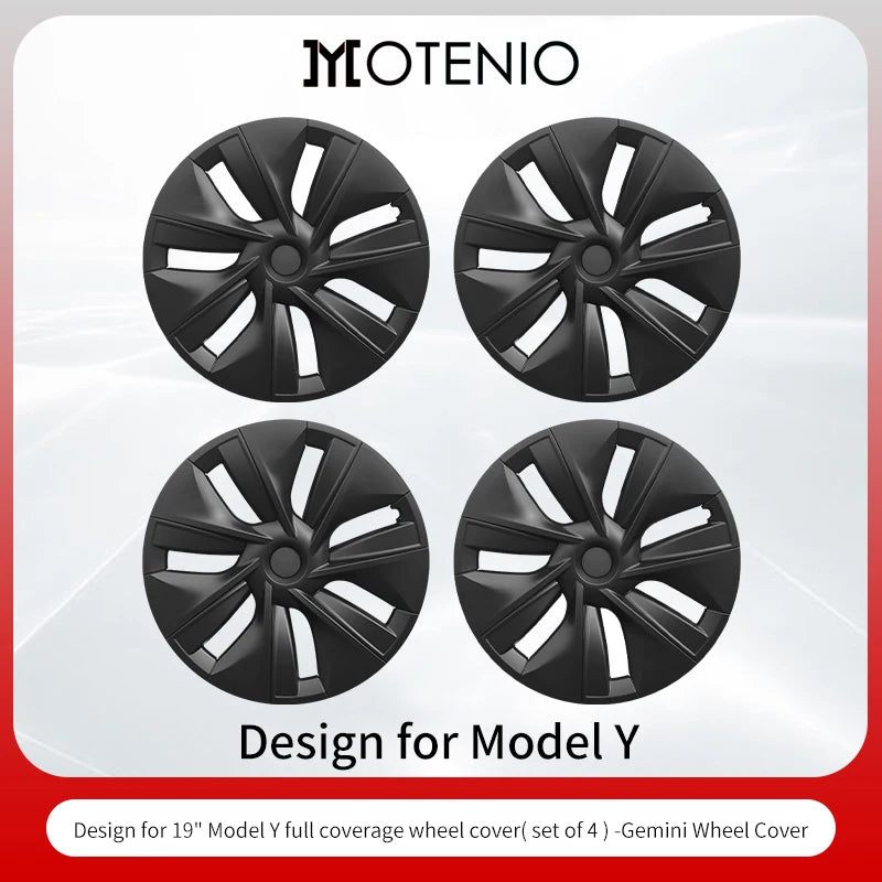 4PCS for Tesla Model Y 2020-2024 Vehicle Full Coverage Gemini Wheel Cover Placement Hubcap 19 Inch Automobile Accessories