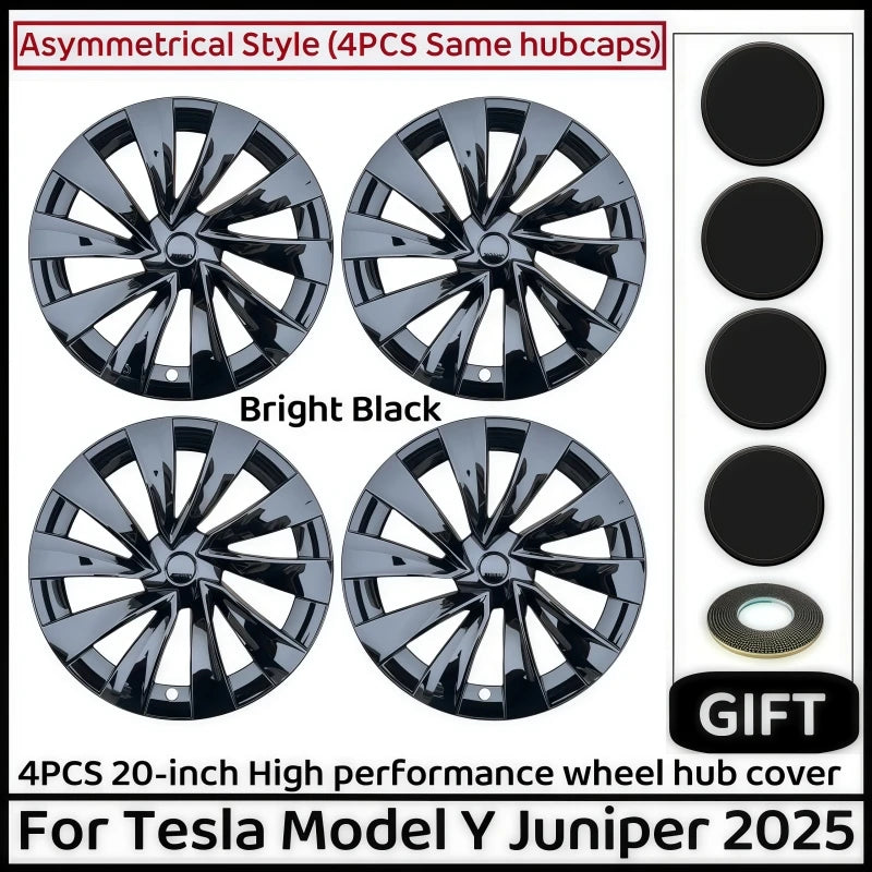 4PCS 20 Inch Wheel Cap For Tesla Model Y Juniper 2025 Automobile Performance Replacement Wheel Hubcap Full Rim Cover Accessories