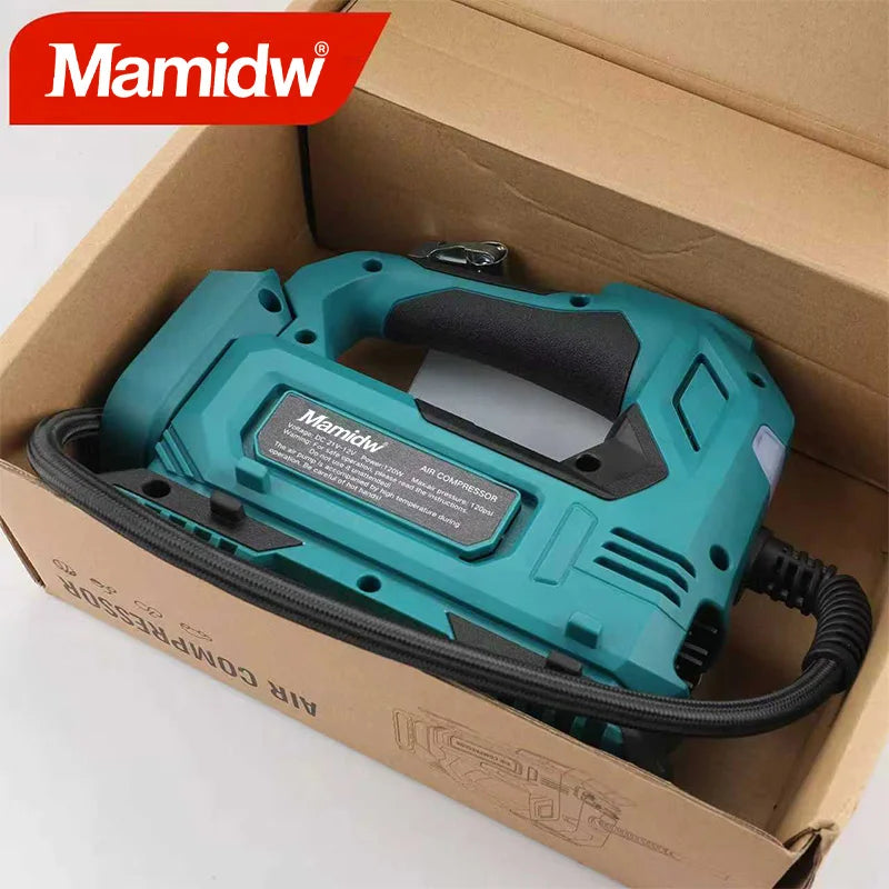 Mamidw Automatic Cordless Inflator Electric Air Pump Car Tire Handheld Air Compressor For Makita 18V Battery PIN