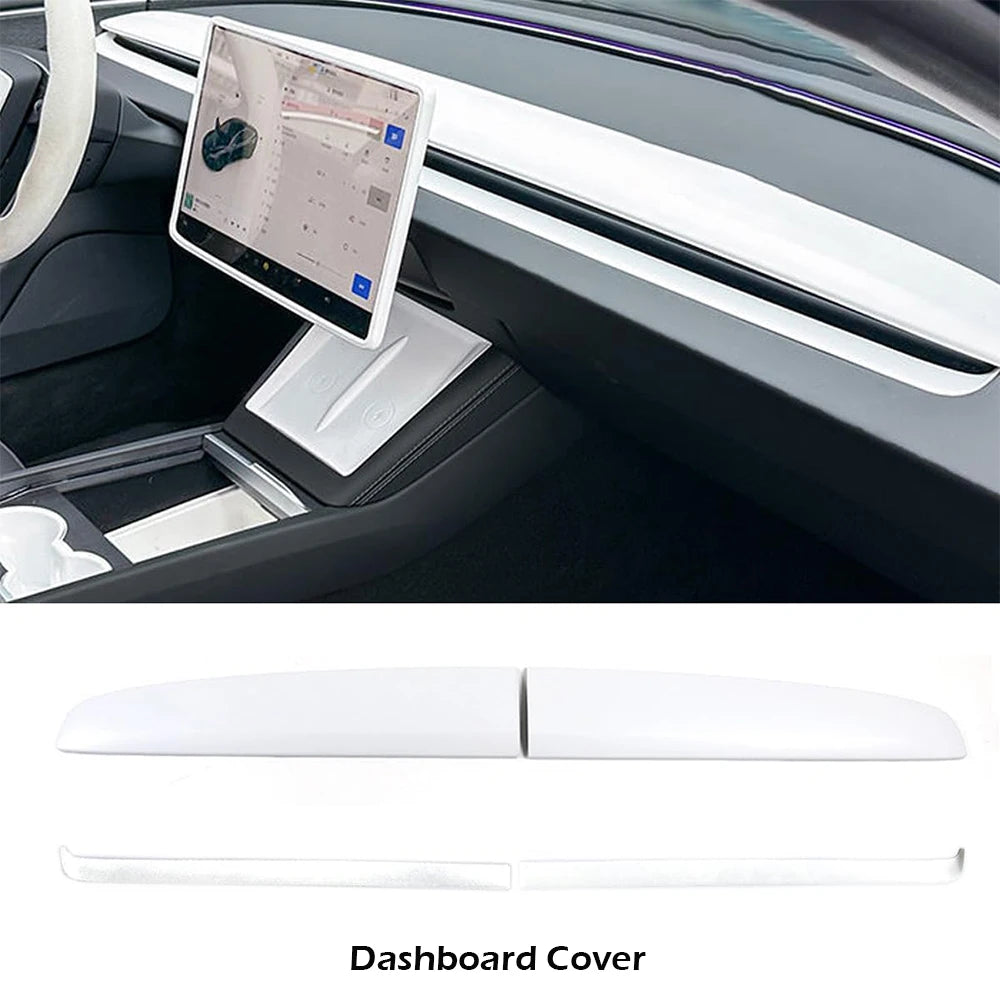 For Tesla Model Y Juniper 2025 2026 Dashboard Panel Trim Center Console Sticker Armrest Pad Air Condition Vent Cover Accessories