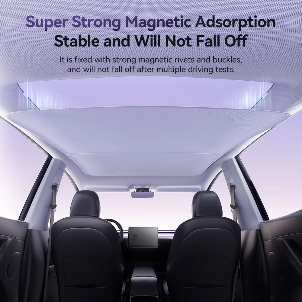 YZ For Tesla Model 3 Y Highland 2021-2025 magnetic suction clip Sun Shades Glass Roof Sunshade Front Rear Sunroof Skylight