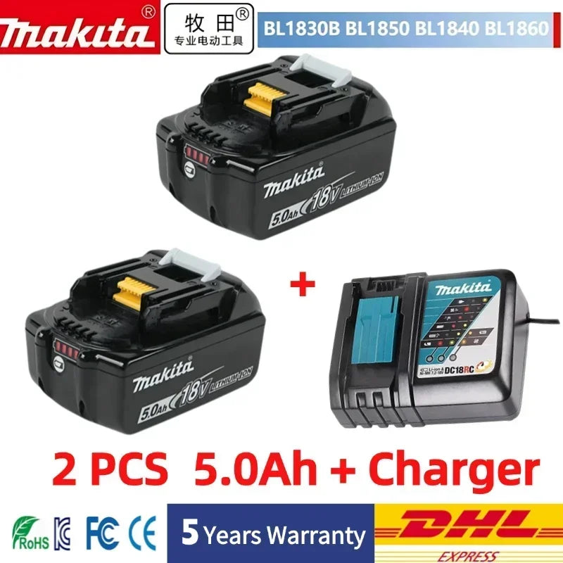 Makita Latest Upgraded BL1860 Rechargeable Battery 18V 6Ah Lithium for Makita 18V Battery BL1840 BL1850 BL1830 BL1860B LXT 400