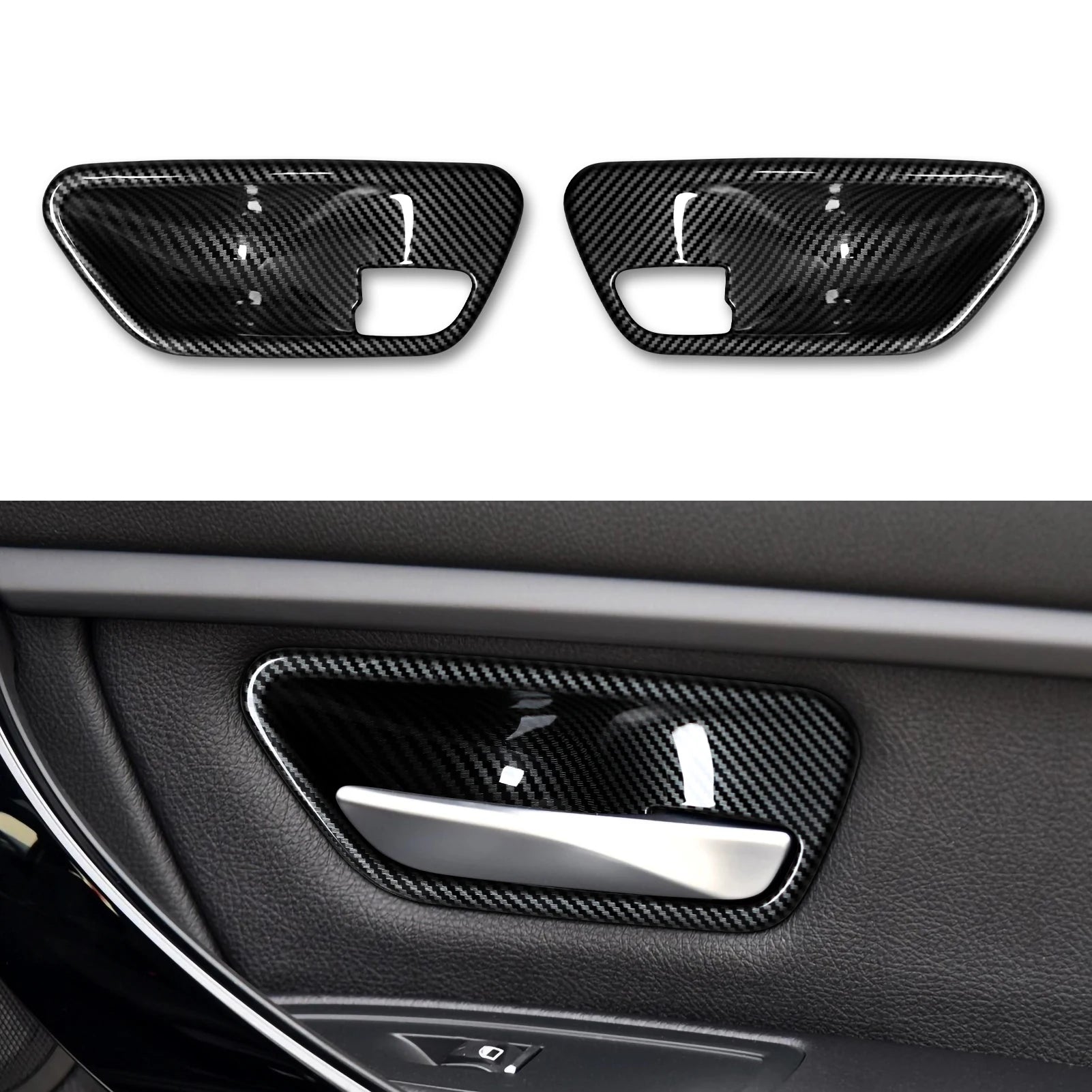For BMW F30 F31 F34 3GT F32 F33 F36 Center Console Dashboard Gear Shifter Panel Car Trim Accessories, Carbon Fiber ABS Sticker