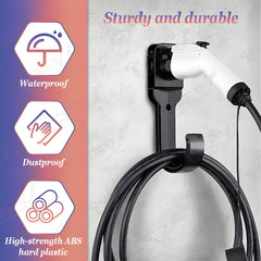 Type 2 Type 1 GBT EV Charger Cables Strong Holder Electric Car Charger Holder ABS Cable Holder Wall Bracket with Screws