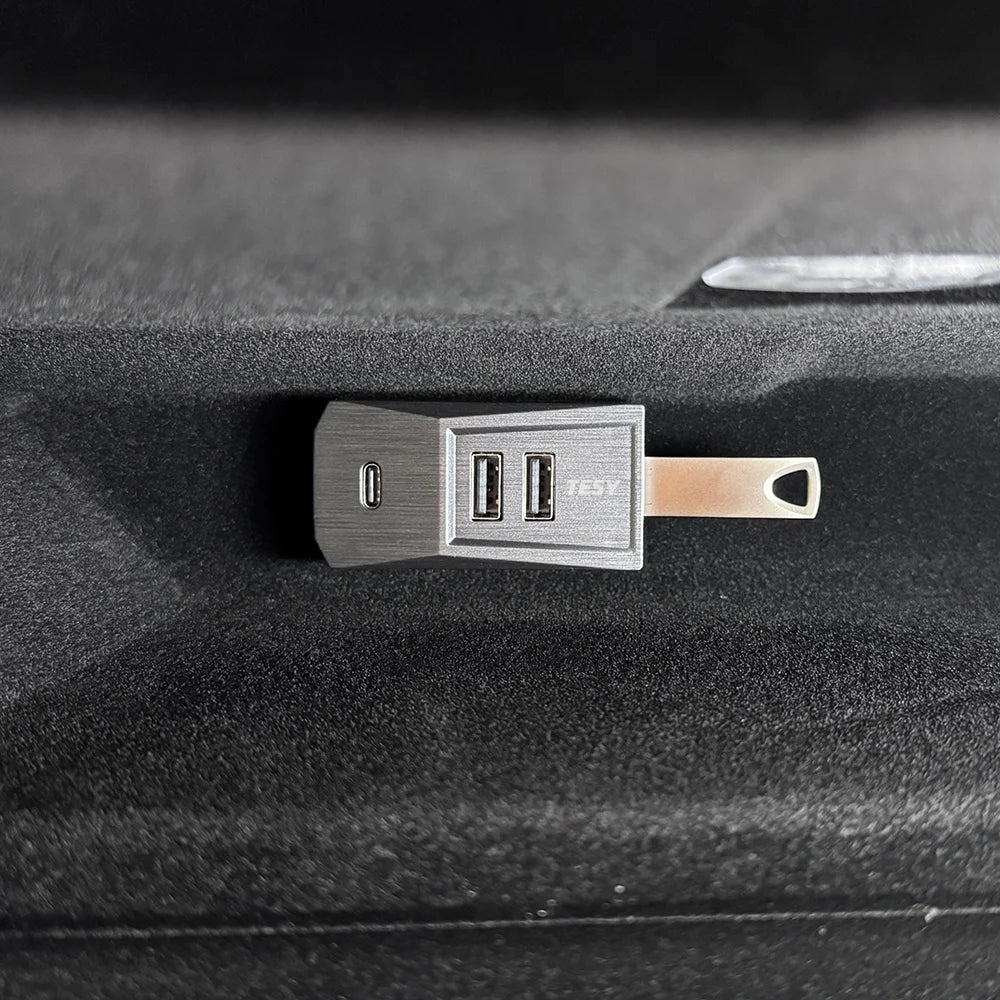 Glovebox USB Hub For Tesla New Model Y Launch Juniper 2025 Model 3 Highland 2024 Type-C Port Digital Display Splitter Docking