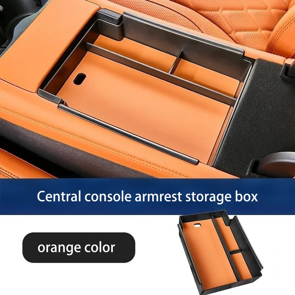 For BYD Sealion 7 07 EV 2024~2026 2025 Car Central Console Armrest Storage Box Water Coasters Pad Interior Decorate Accessories