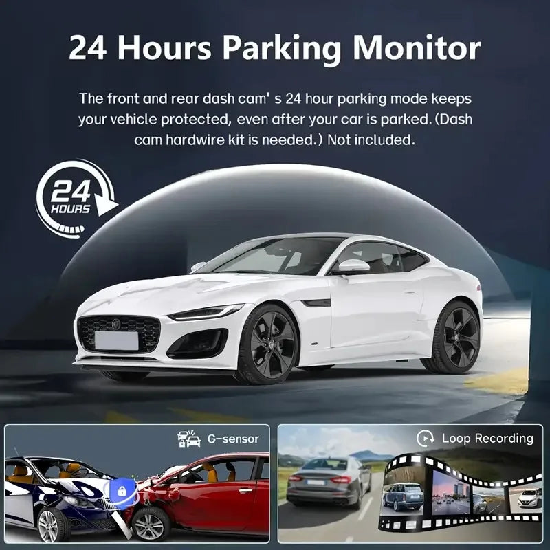 Dash Cam Car DVR 1080P Dashcam for car surveillance camera Automobiles 3 Lens Front Rear Interior Vehicle Video Drive Recorder