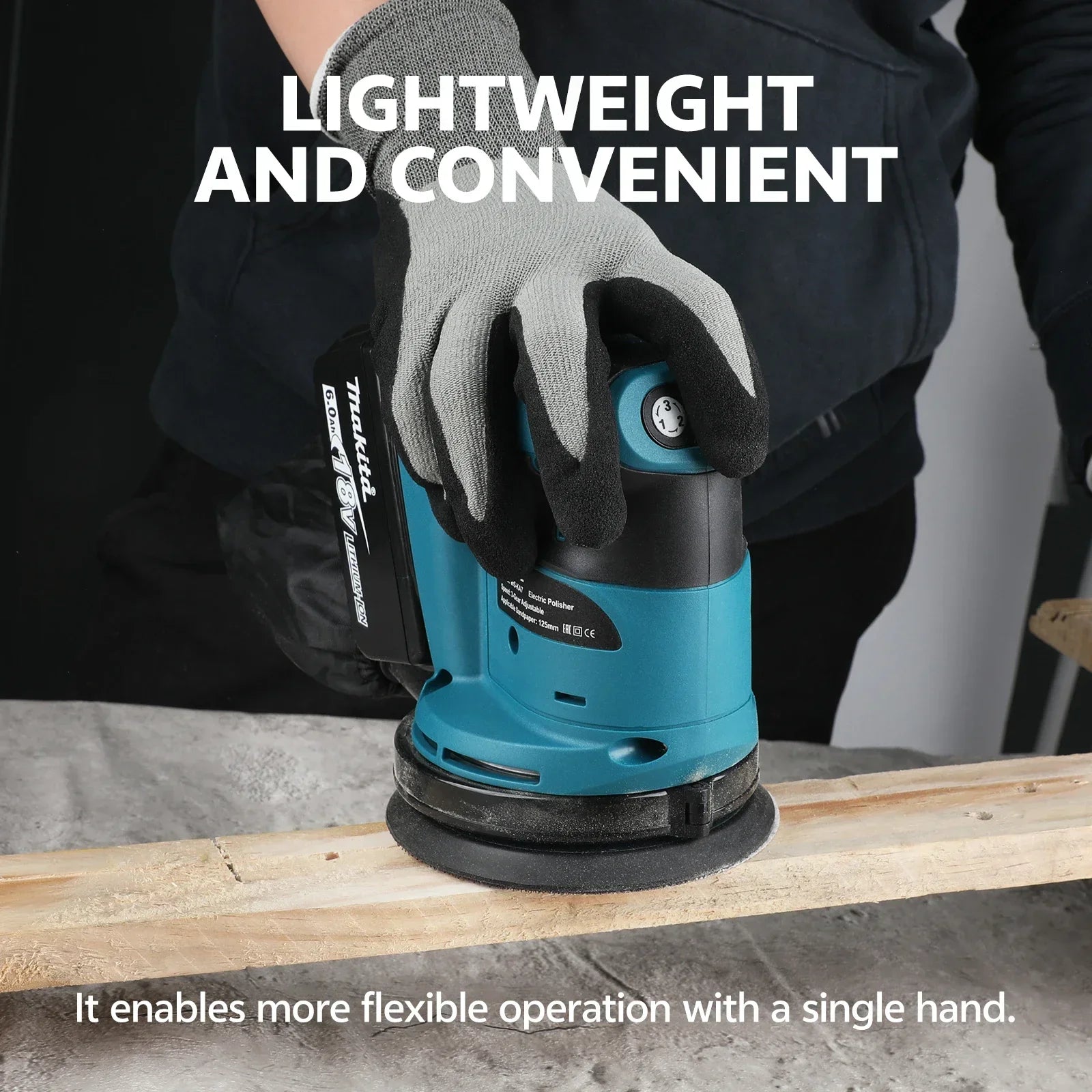 New Makita DBO180Z 18V Brushless Cordless Rechargeable Disc Random Orbital Sander Woodworking Sanding Putty Polishing Bare Tool