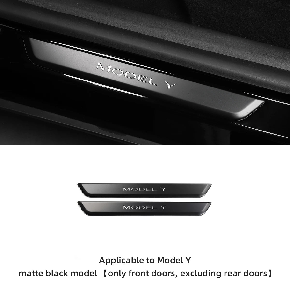 Wireless LED illuminated Pedal Car Door Sills Protector For Tesla Model 3 Y Door Edge Protectors MODEL 3 ACCESSORI