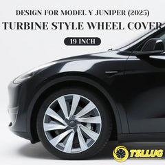 4PCS for New Model Y 2025 Juniper 19in Turbine Style Hubcap Rim Cover Accessories Hub Cap Automobile Wheel Cap for Tesla
