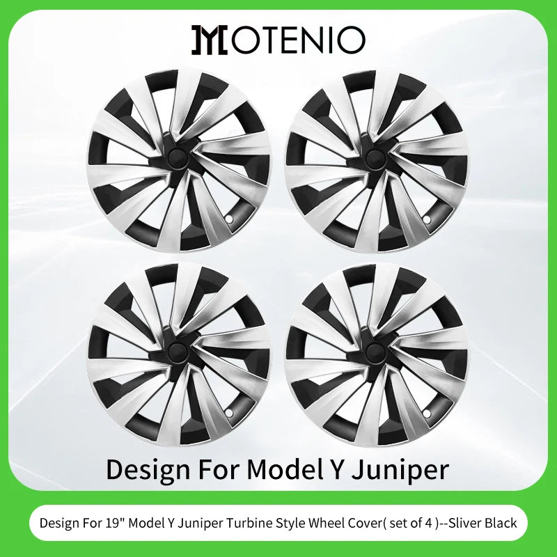 4PCS For New Tesla Model Y Juniper 2025 19 Inch Wheel Cover Performance Replacement Wheel Hub Cap Full Rim Cover Accessories