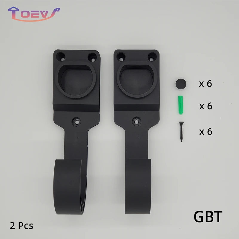 Type 2 Type 1 GBT EV Charger Cables Strong Holder Electric Car Charger Holder ABS Cable Holder Wall Bracket with Screws