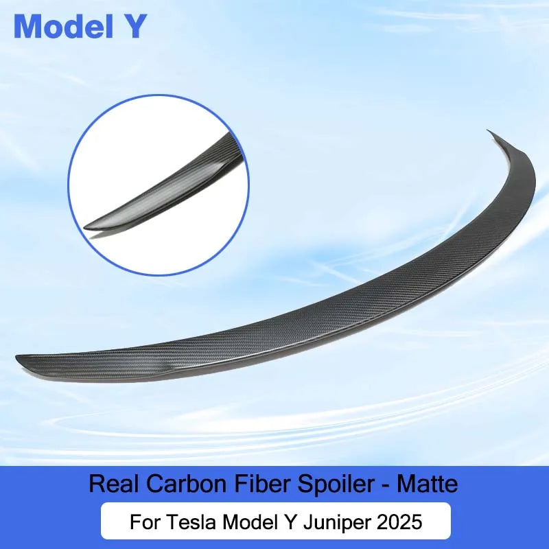 For Tesla Model Y Juniper 2025 Newest 100% Real Carbon Fiber Spoiler High Performance 2024 Model3 Highland Trunk Wings Accessory