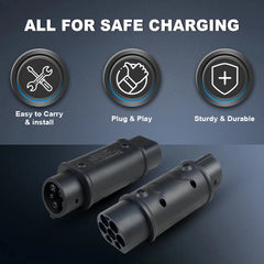 Kolanky 32A 7.2 KW Type 2 to Type 1 Adapter  Type 1 To Type 2 Conventor Type 2 To GBT Adapter Charging Electric Vehicle Cars