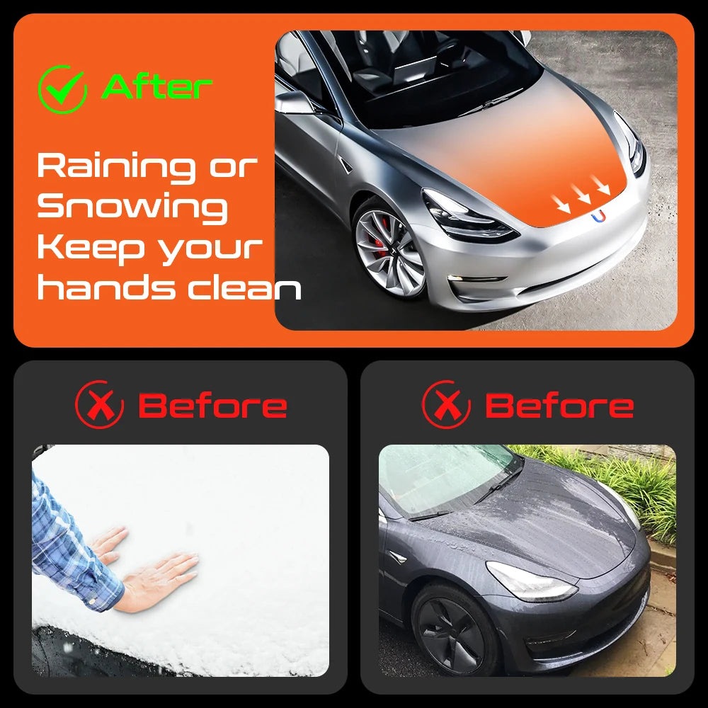 Ruiyyco Frunk Soft Closing for Tesla Model 3 Y S X 2021-2025 Front Trunk Auto Close Electric Suction Cover Automatic Lock Closer