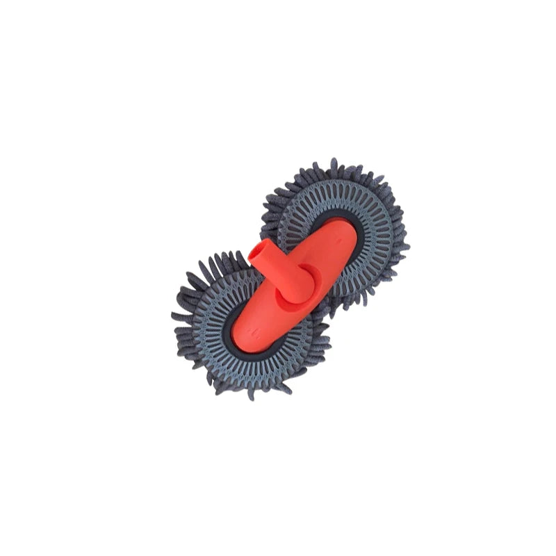 Rotating Three-Section Telescopic Car Wash Mop.Double Head Mop for Car Roof/Window Cleaning Spare mop head 1pcs mop mop handle