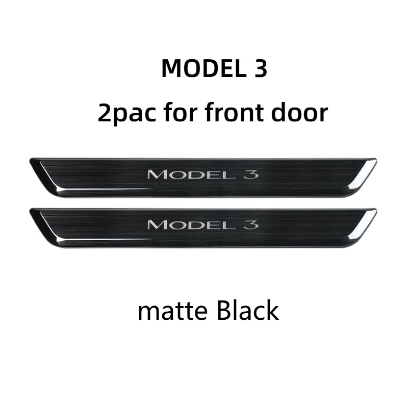 Wireless LED illuminated Pedal Car Door Sills Protector For Tesla Model 3 Y Door Edge Protectors MODEL 3 ACCESSORI