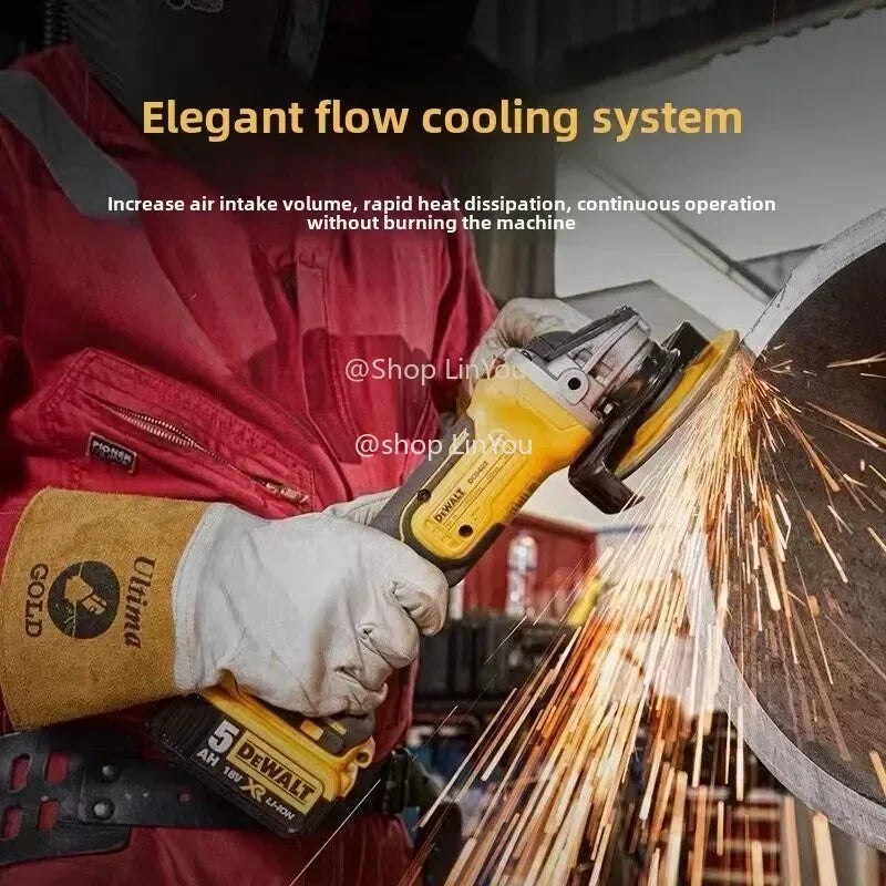 DEWALT DCG405 125mm flat head angle grinder bare machine tool cutting machine brushless 18V lithium battery tools（NO battery）