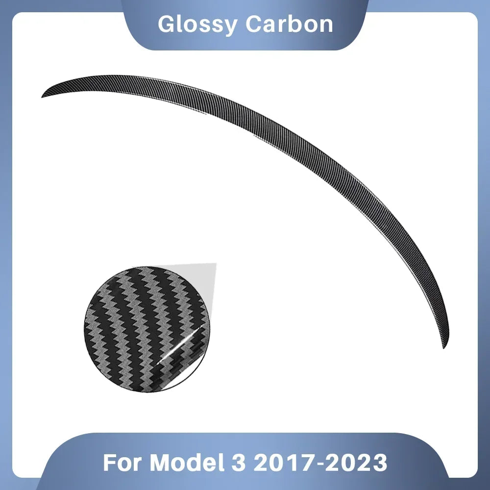 XVIP Real Carbon Fiber Spoiler For Tesla ModeY 2021-24 Model3 2017-23 Highland 2024 Trunk Wing Original Car Spoiler Accessories