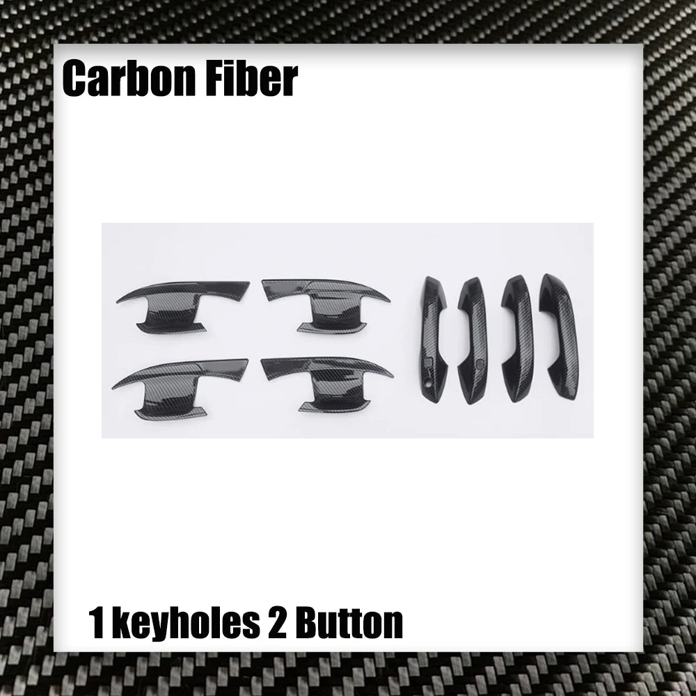 Car Door Handle Cover for BYD Song Plus SA3 Seal U Sealion 6 DM-i EV 2021~2025 2022 Carbon Fiber Chrome Trim Scratch Accessories