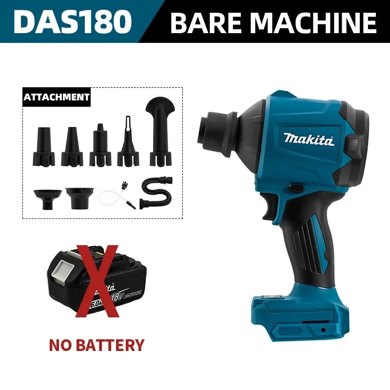 Makita 18V Turbo Jet Fan Electric Air Duster Adjustable wind speed Turbo Violent Blower Light Car Cleaning Power Tools
