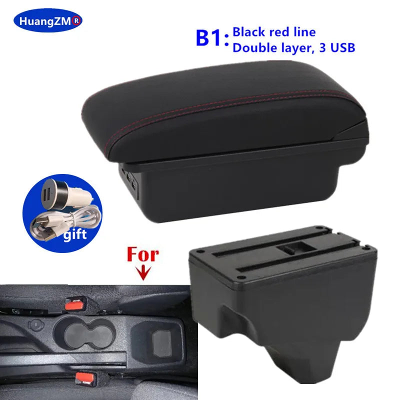 For Peugeot 2008 Armrest box For Peugeot 208 2019-2024 Car Armrest Storage box Dedicated Retrofit parts Interior Car Accessories