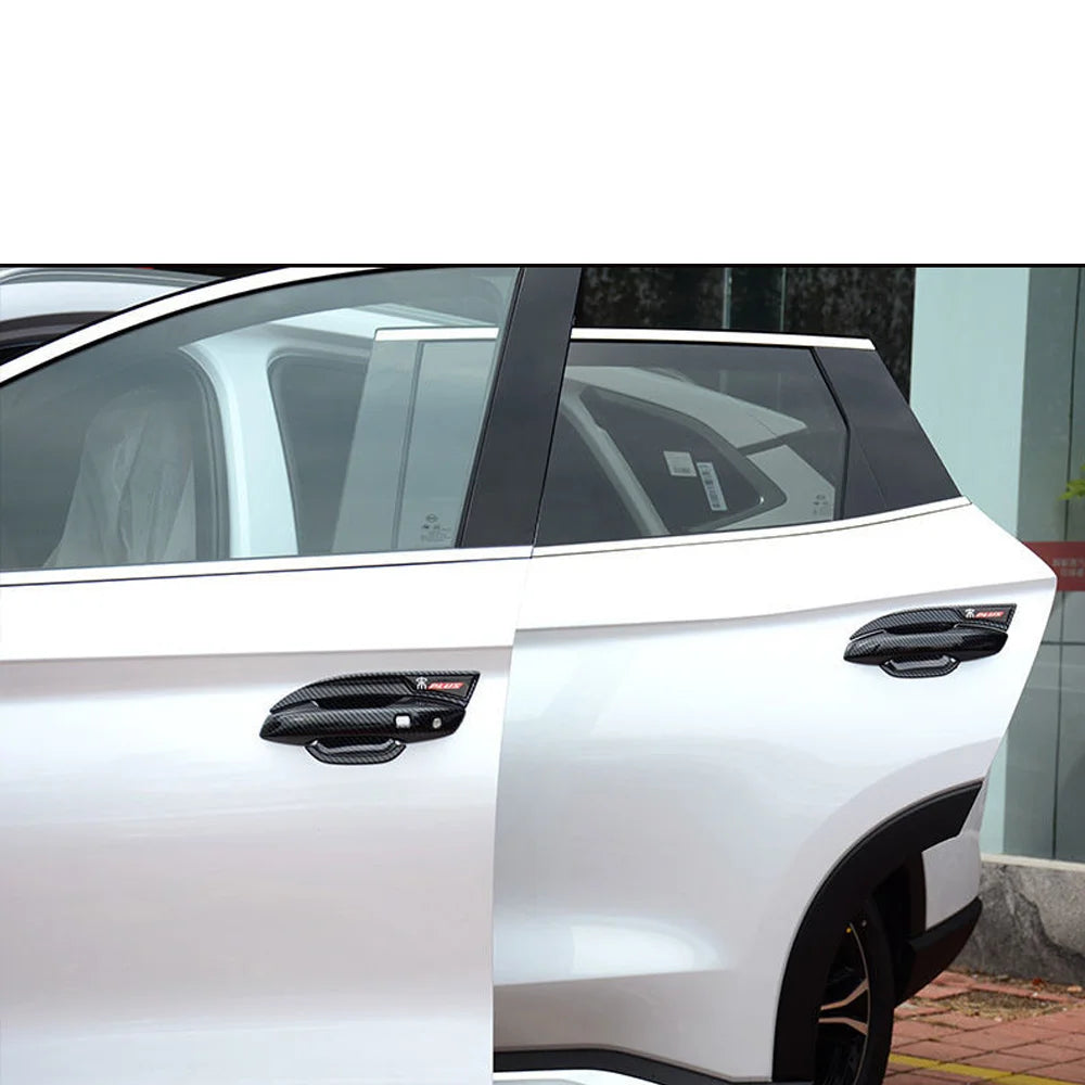 Car Door Handle Cover for BYD Song Plus SA3 Seal U Sealion 6 DM-i EV 2021~2025 2022 Carbon Fiber Chrome Trim Scratch Accessories