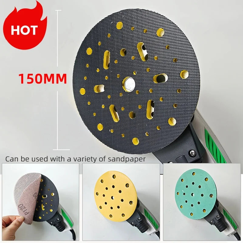 Professional 6 Inch 150mm Electric Brushless Orbital Sander ,5mm Eccentric, for Car Polishing Wood Metal Furniture Sanding